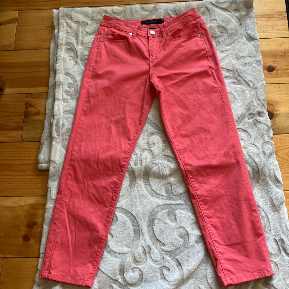 Calvin Klein coral Capri pants